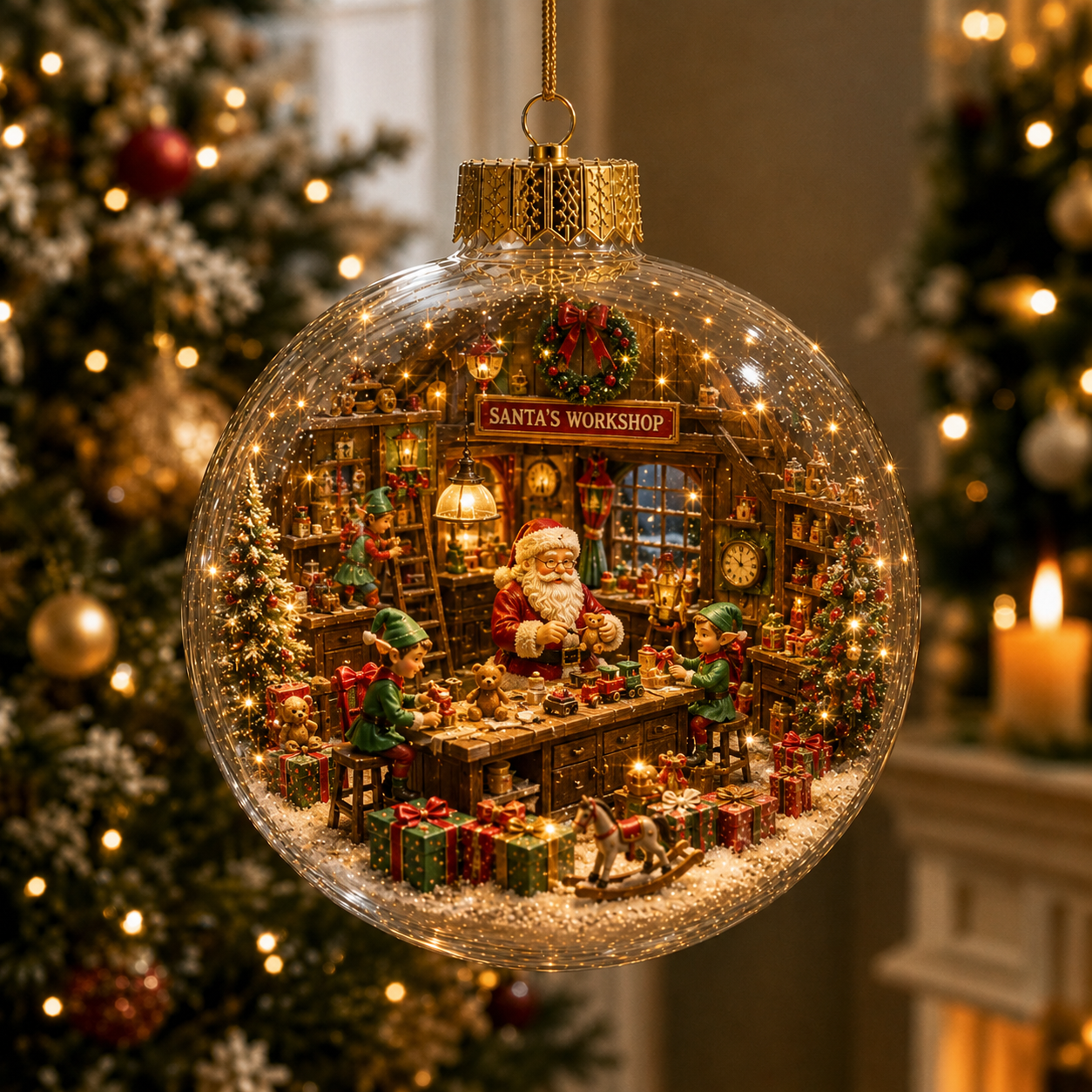 A Christmas Scene Inside Every Sphere
