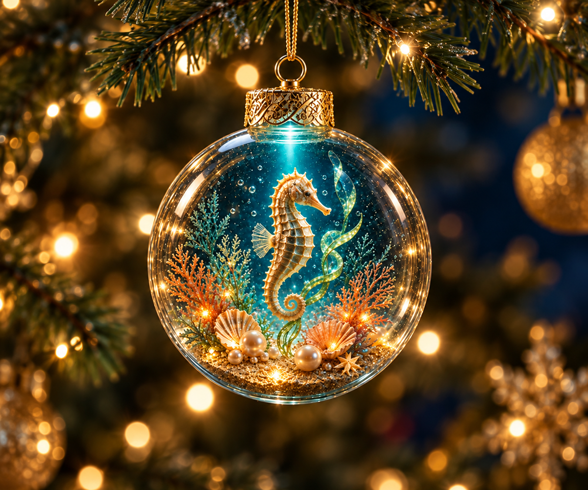 🌊Ocean Glow Sea Life Ornament Collection – 🐳8 Underwater Designs