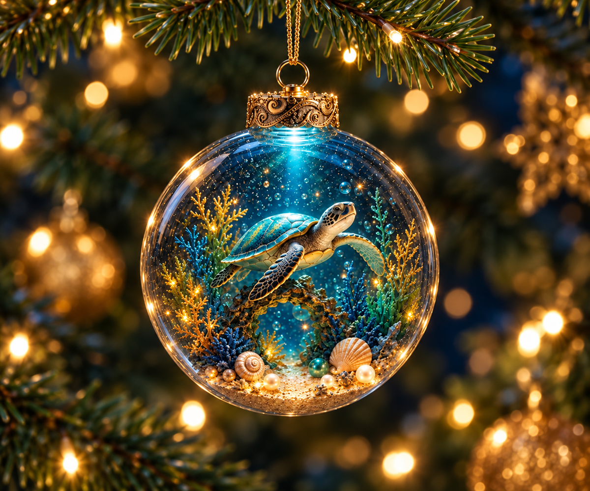 🌊Ocean Glow Sea Life Ornament Collection – 🐳8 Underwater Designs