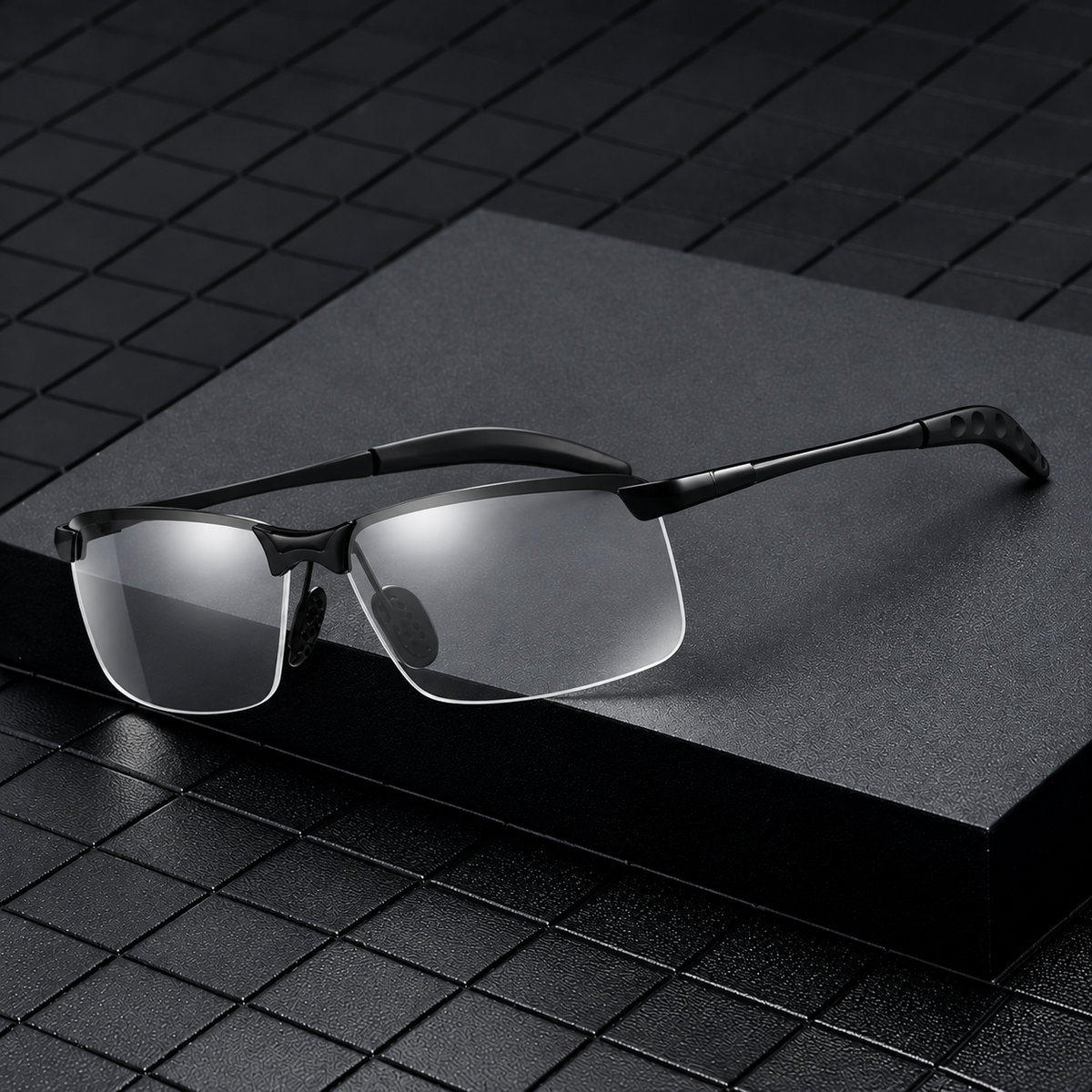 🔥 Intelligent Auto-Focus Zoom Glasses👓 - Blue Light Blocking & Anti-Eye Strain Rimless Eyewear