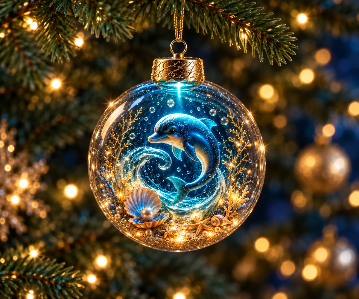 🌊Ocean Glow Sea Life Ornament Collection – 🐳8 Underwater Designs