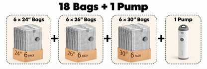 Compression Storage Vacuum Pump PRO Travel Set
