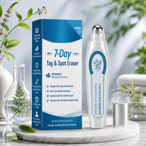 Precision roll-on skin care pen and source packaging