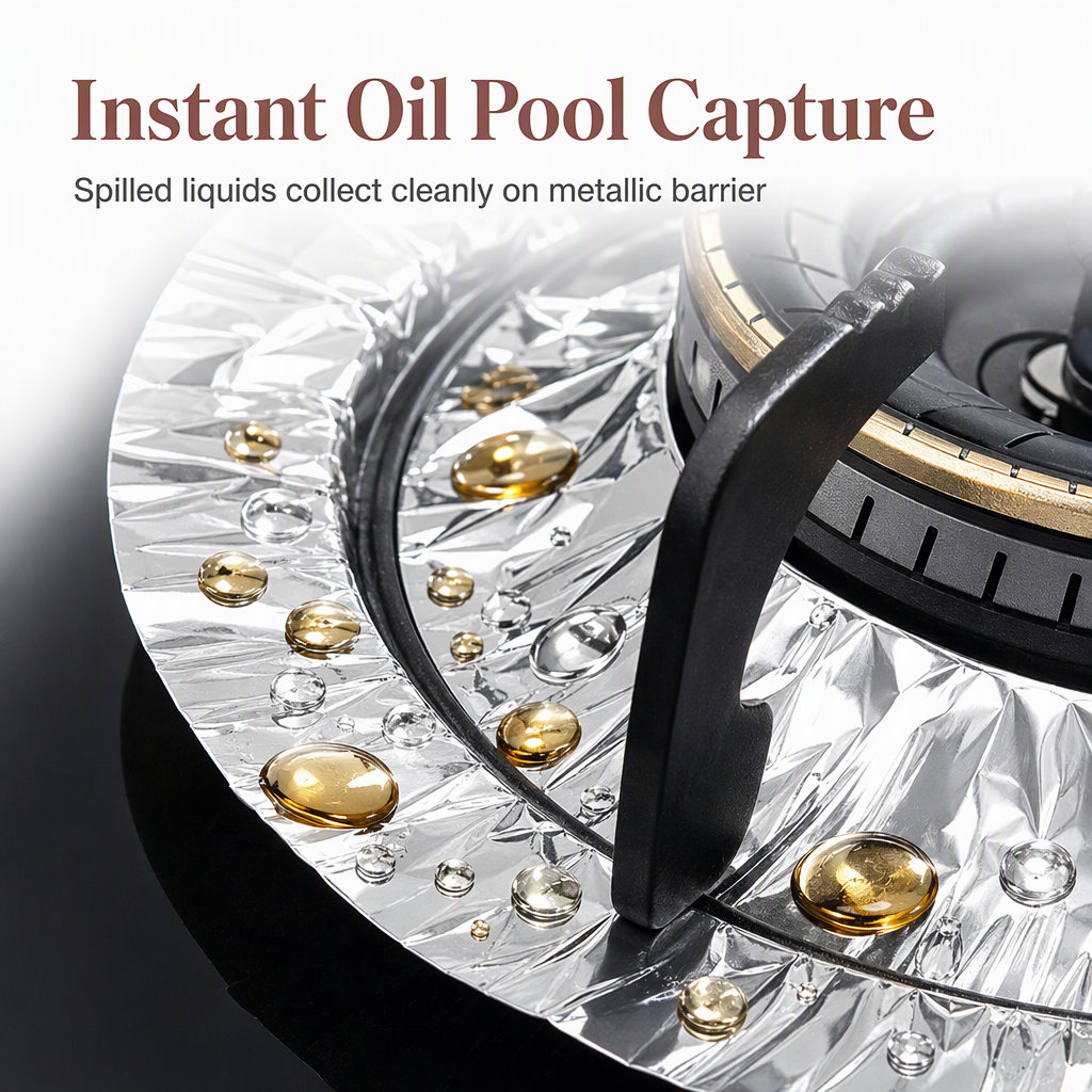 ⏳Buy one get one free for a limited time⏰50 Pack Heavy Duty Foil Gas Stove Burner Liners For Easy Cleaning And Spill Protection 🍳