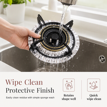 ⏳Buy one get one free for a limited time⏰50 Pack Heavy Duty Foil Gas Stove Burner Liners For Easy Cleaning And Spill Protection 🍳