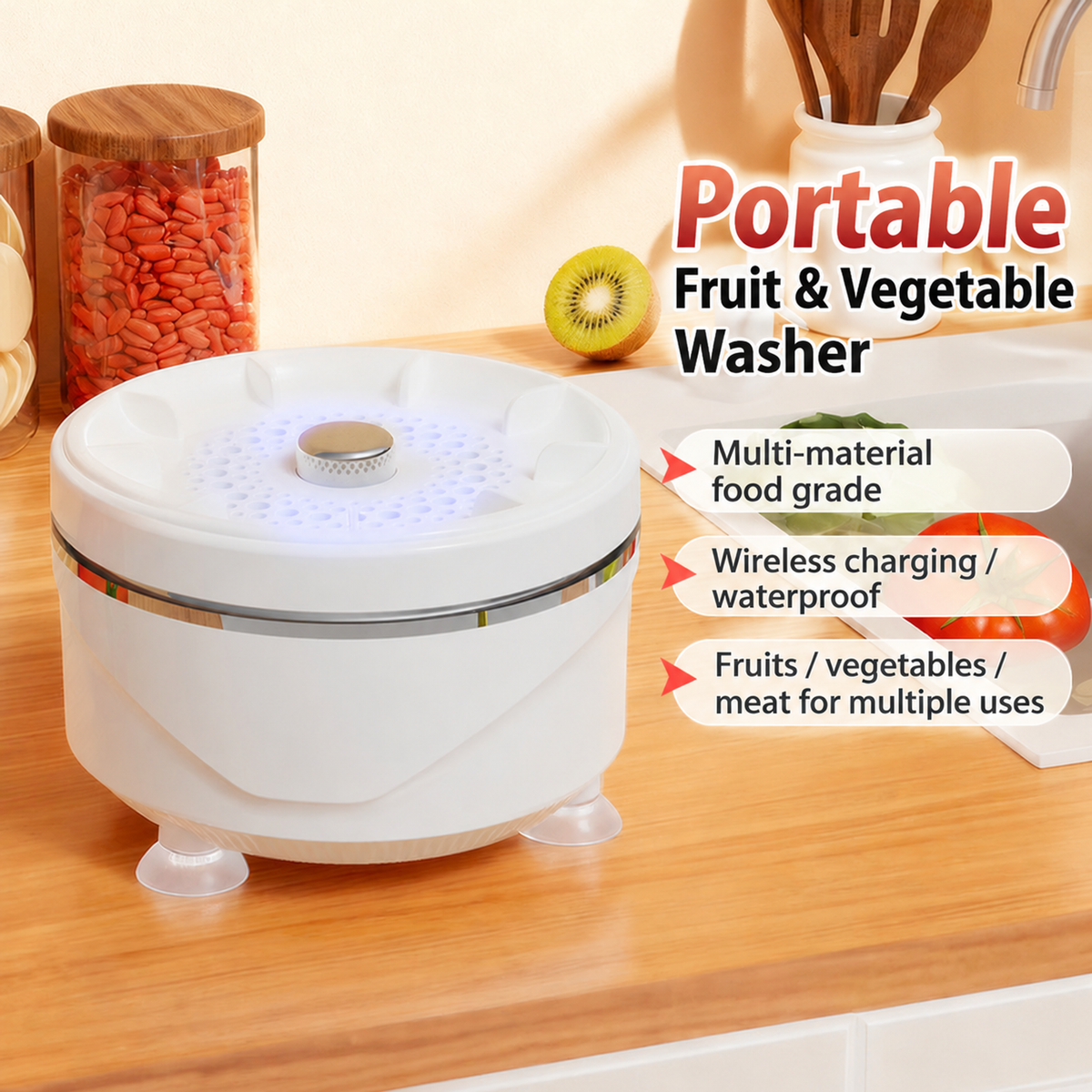 👀HOT SALE 50% OFF Effortless Vortex Fruit & Vegetable WasherRemoves Pesticides, BPA-Free & Easy-Clean Design